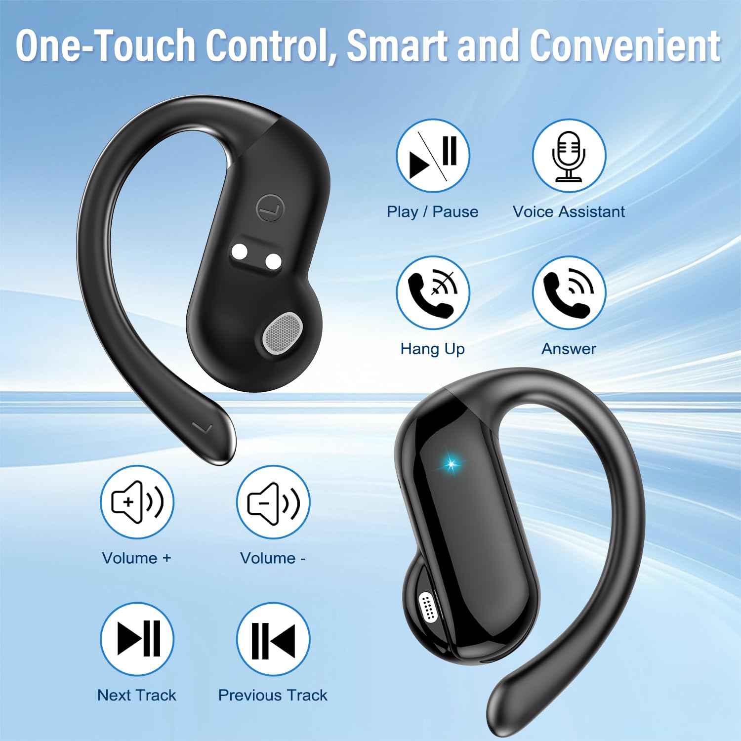 2026 오픈형 이어버드 블루투스 5.4 무선 헤드폰  - Sports Earphone Hook 리뷰 및 가격