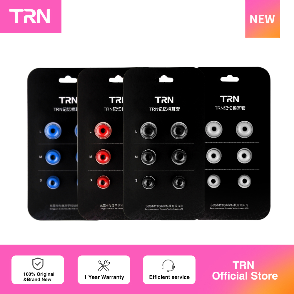 TRN 3Pairs (6pcs) 이어폰 메모리 면 귀마 - Earphone Foam Tip 리뷰 및 가격
